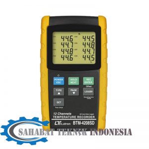 Jual Lutron BTM-4208SD 12 channels Temperature Recorder
