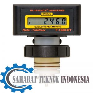 Jual Digital Paddlewheel Flowmeter Blue White F-1000 RB-400S8 LPM1 Size 4 Inch