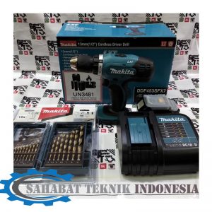Jual Paket Mata Bor 19pc Bor Baterai Cordless Drill Makita 13mm DDF453 18V